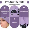 Katzenmütze Kinder Mädchen Wintermütze Beanie Lila mit Produktbild-Vorschau 3