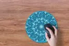 MuchoWow® Mauspad Mousepad Mandala - Blau - Muster 30x30 cm Produktbild-Vorschau 3
