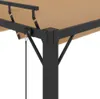 vidaXL Pergola con tetto a lamelle 3x4 m, tessuto color Anteprima dell’immagine prodotto 5