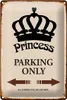 Blechschild Spruch 20x30cm Princess parking only Krone Produktbild-Vorschau 2