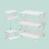 Supporto per stampante Relaxdays con rotelle, 2 ripiani, A Anteprima dell’immagine prodotto 5