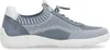 A side view of a single blue and white sneaker. Produktbild-Vorschau