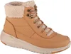 A single brown boot with beige fur lining. Voir les images du produit