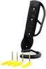 A black bicycle wall mount with screws and wall plugs. Náhľad obrázku produktu