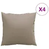 vidaXL Sofakissen 4 Stk. Taupe 40x40 cm Stoff Produktbild-Vorschau 1