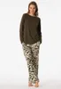 Schiesser Damen Schlafanzug lang Gr. 38  oliv Produktbild-Vorschau 7