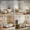 ML-Design Kinderbett 140x200cm mit Rausfallschutz, Dach & Produktbild-Vorschau 5