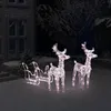 vidaXL Vianočná dekorácia sob a sane 160 LED 130 cm akryl - Náhľad obrázku produktu 2