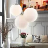 Hängeleuchte, 3 Flammig, Kugeln, Glas satiniert, D 51,5 cm Produktbild-Vorschau 6