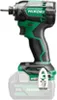 A HiKOKI cordless impact driver with a battery pack attached, shown against a white background. Voir les images du produit