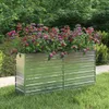 vidaXL Garten-Hochbeet 160x40x77 cm Verzinkter Stahl Silber Produktbild-Vorschau 1