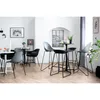 A modern dining or bar area with high tables and stools. Produktbild-Vorschau