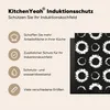 KitchenYeah© Herdabdeckplatte Blumen - Muster - Schwarz , Produktbild-Vorschau 6