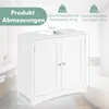 COSTWAY Szafka pod umywalkę, wolnostojąca szafka łazienkowa Podgląd zdjęcia produktu 2