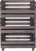 STOLMAK Cassetta Porta Verdura In Legno Con Ruote 57x79x30 Anteprima dell’immagine prodotto 2