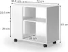 Stolik kawowy Vicco Marian Biały 70 x 36.6 cm z kółkami, Podgląd zdjęcia produktu 2