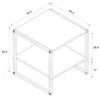 A line drawing of a two-tiered side table with dimensions indicated. Produktbild-Vorschau