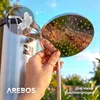 AREBOS Solardusche 40L Silber mit Thermometer – Pooldusche Produktbild-Vorschau 4
