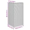 Design Pflanzkübel 2 Stk. Braun 40x40x80 cm Poly Rattan, Produktbild-Vorschau 11