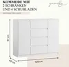 YUMEBLY Kommode mit 2 Türen und 4 Schubladen | 120x97x40 cm Produktbild-Vorschau 5