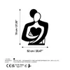 Wallity, élégant accessoire mural en métal, noir, 70 x 52 Voir les images du produit 6