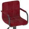 vidaXL Tabouret de bar 2 pcs. Velours rouge vin Voir les images du produit 9