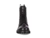A black lace-up boot shown from the front on a white background. Produktbild-Vorschau