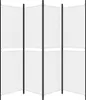 vidaXL 4dílné paravány Bílá 200x180 cm Látka Náhled obrázku produktu 5