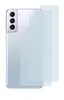 A smartphone with a camera module on the back, partially covered by clear protective films. Produktbild-Vorschau