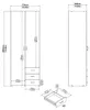 10628 Armoire SPACE Armoire à portes blanc brillant Voir les images du produit 8