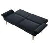 A dark gray sofa bed is shown from a high angle on a white background. Voir les images du produit