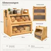 Bamboe broodkasten met zichtvenster, groot formaat, houten Productafbeelding-voorbeeld 4