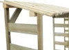 Close-up view of a wooden firewood storage shed. Podgląd zdjęcia produktu