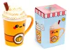 Tazza da latte Foodiemals a forma di zucca con coperchio, Anteprima dell’immagine prodotto 5