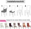 MODFU 4 Stück Stuhlhusse Stretch Anthrazit elastischer Produktbild-Vorschau 6