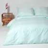 HOMESCAPES Damaškové povlečení aqua blue hustota vláken Náhled obrázku produktu 2