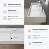 doporro Vasque à Poser Blanc Mat avec Bonde Lavabo de Salle Voir les images du produit 5