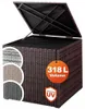 CASARIA® Coffre de rangement en polyrotin 318 L marron avec Voir les images du produit 1