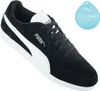 A black Puma sneaker with white accents and a blue tag. Podgląd zdjęcia produktu