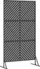 Sichtschutz Schwarz 100 x 50 x 180 cm Stahl Produktbild-Vorschau 6
