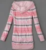 ASKSA Damen Drucken Strickpullover Strickjacke Knopf Produktbild-Vorschau 3