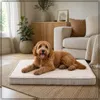 Hundebett Hundekissen Hundematte Cord Beige 90X60X8 Cm Produktbild-Vorschau 2