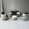 set di 4 mobili da giardino in polyrattan - 2 sedie Anteprima dell’immagine prodotto 6
