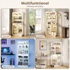 Puluomis Vitrine Glasvitrine mit 3 Farbe Beleuchtung und Produktbild-Vorschau 7