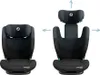 Two car seats shown side-by-side, one in a more compact position and the other with the headrest extended upwards and the side wings extended outwards, indicated by arrows. Náhled obrázku produktu