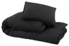 vidaXL Ensemble de literie noir 240x220 cm coton Voir les images du produit 6