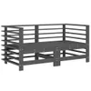Ecksofas mit Kissen 2 Stk. Grau Massivholz Kiefer Produktbild-Vorschau 3