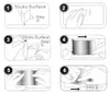 A series of six illustrated steps showing how to apply a screen protector. Produktbild-Vorschau