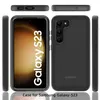 Multiple views of a black Samsung Galaxy S23 phone case are displayed against a white background. Produktbild-Vorschau