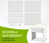 A collage showing unassembled furniture parts, screws, and an assembled stool. Text overlays highlight product features. Náhľad obrázku produktu